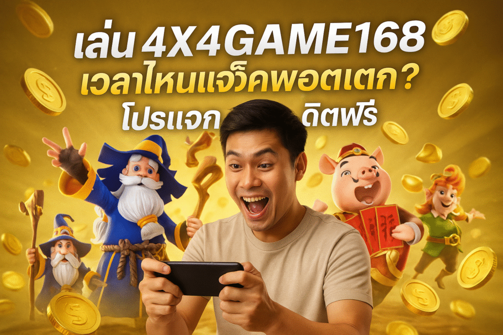 เล่น 4X4GAME168 เวลาไหนแจ็คพอตแตก? โปรแจกเครดิตฟรี